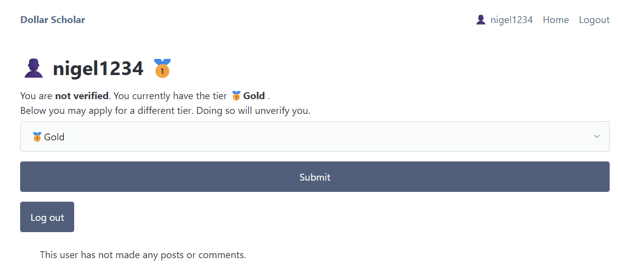 ACCOUNT IS UNVERIFIED AND CANNOT ACCESS PERKS. ACCOUNT GETS VERIFIED, AND THEN THEY CAN
